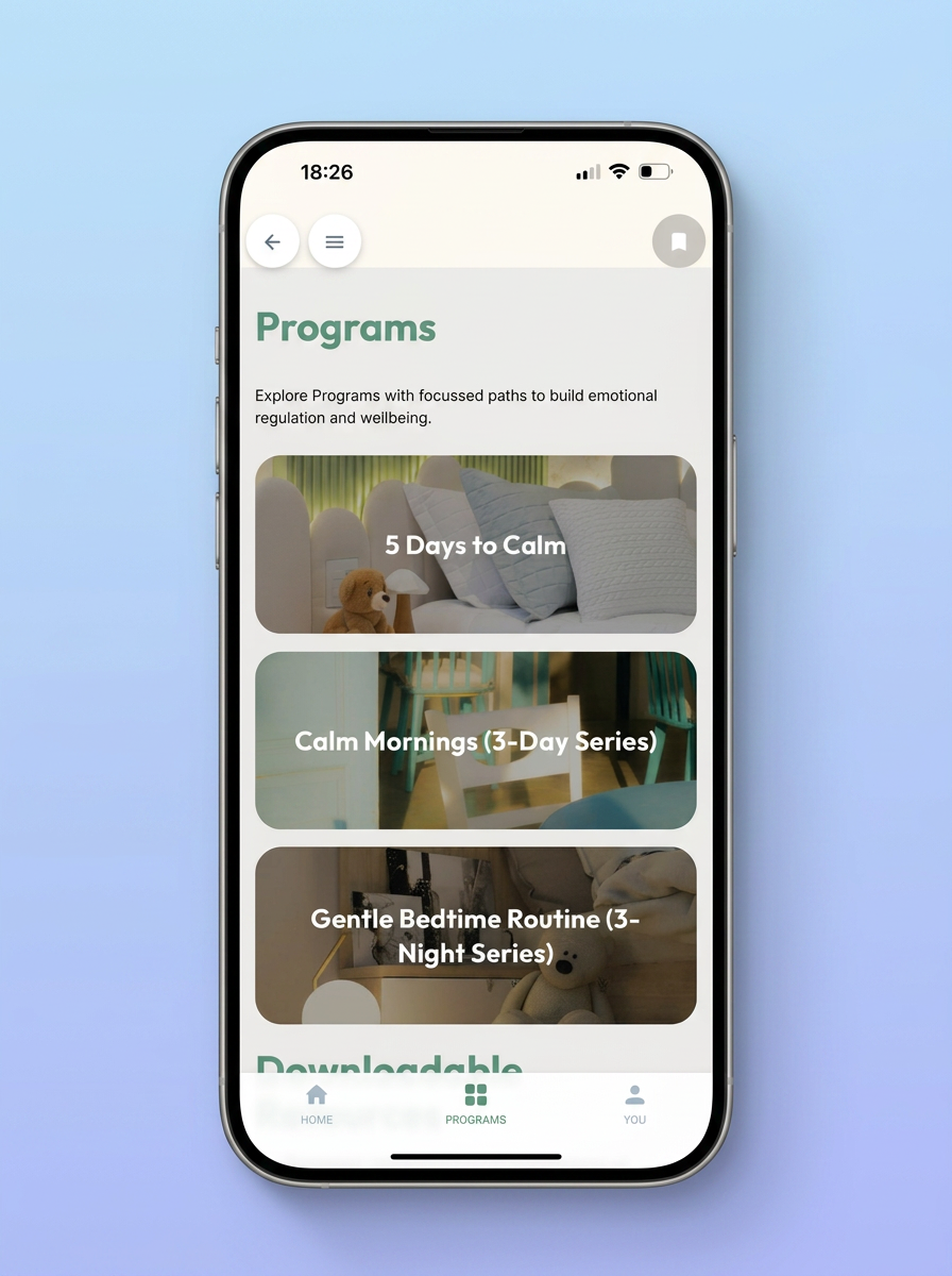 Little Still Space app screen 3