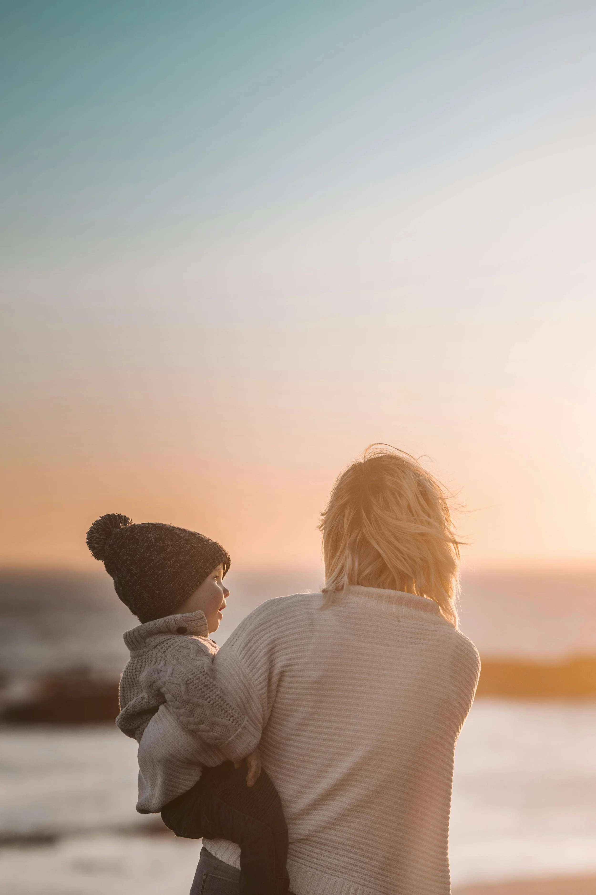 A calm moment between a parent and child